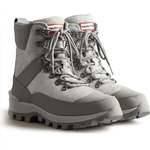 Hunter Glitter Insulated Waterproof Commando Snow Boots Grey US 8